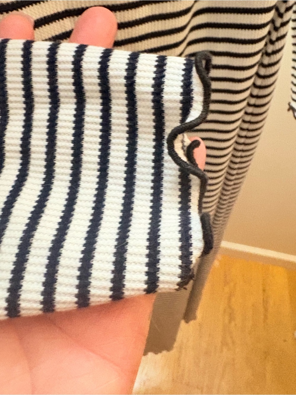Maggy London Black & White Striped Long-Sleeve Midi Dress - Picture 4 of 10